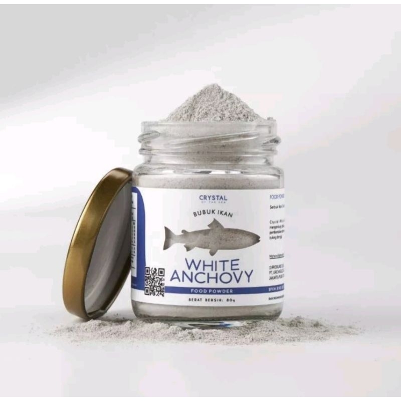 

Crystal of the Sea - 80 gr. White Anchovy Food Powder / Bubuk Ikan. BPOM