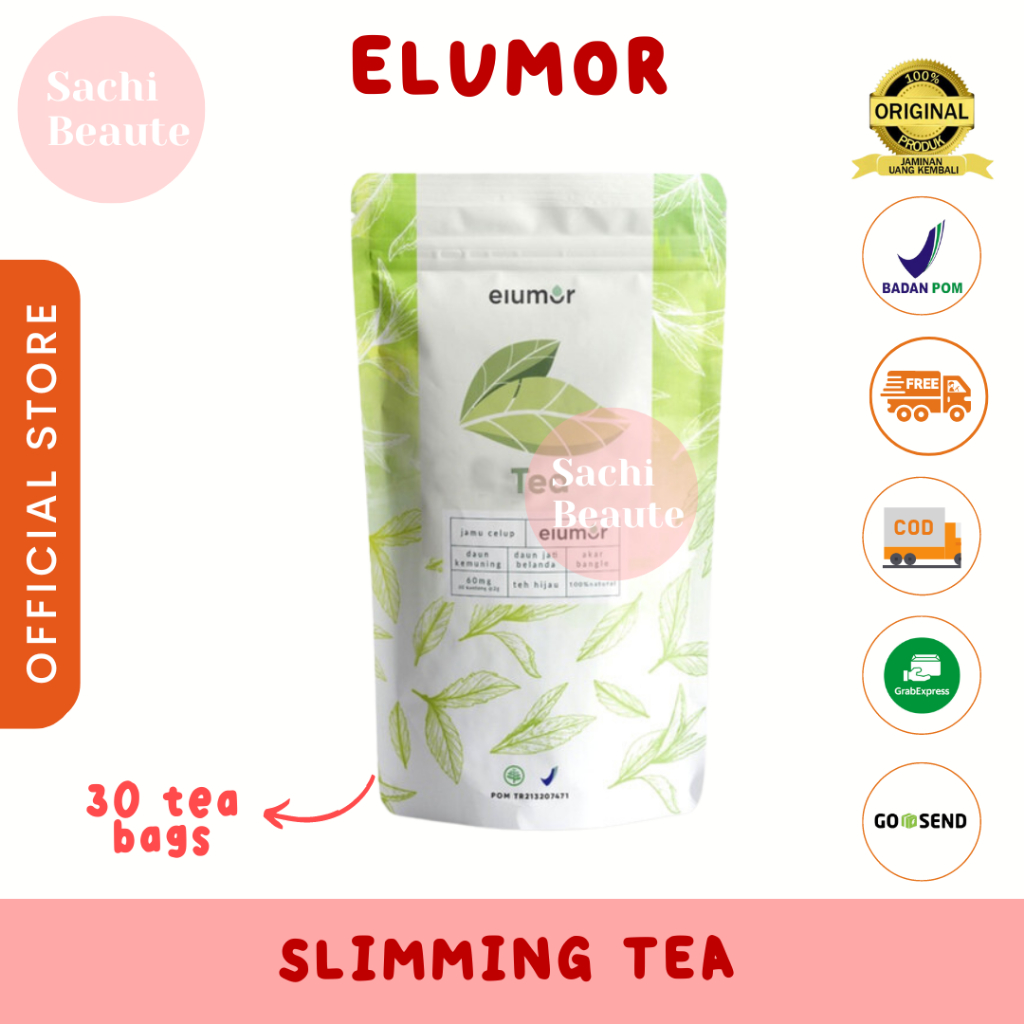 Elumor Slimming Tea  I Teh Pelangsing Herbal Alami - Teh Detoks