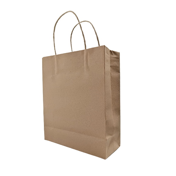 ( 10 PCS ) KIKY PAPER BAG POLOS - TAS TALI KRAFT POLOS SHOPPING BAG KERTAS JINJING EKONOMIS