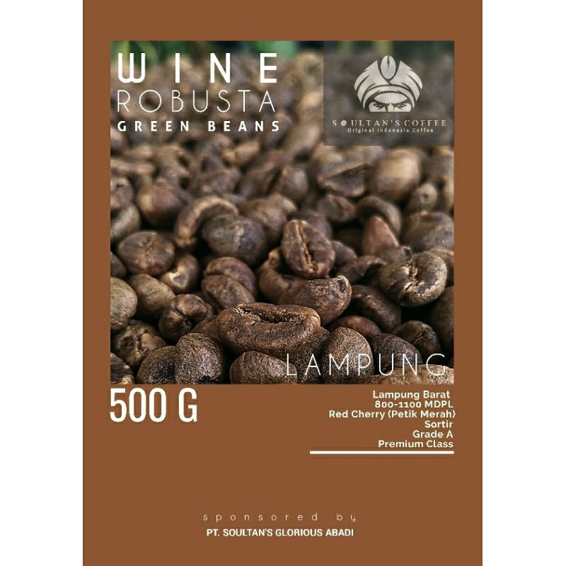 

KOPI ROBUSTA LAMPUNG WINE GREEN BEANS 500G