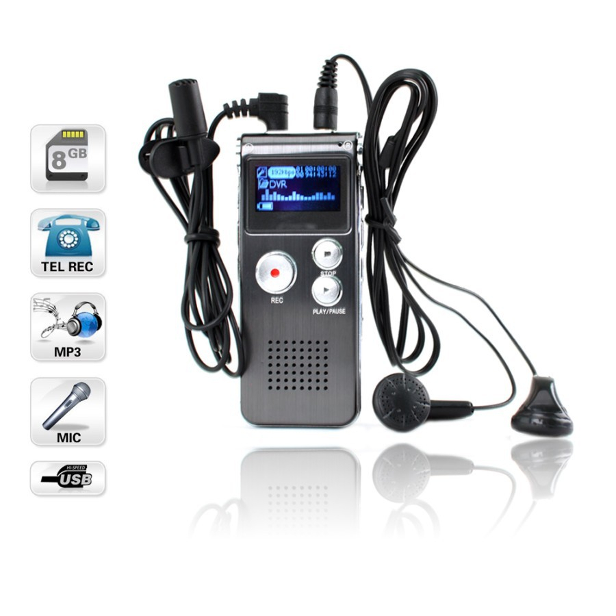 PEREKAM SUARA MINI TERSEMBUNYI VOICE RECORDER ALAT SADAP PENYADAP SUARA DIGITAL AUDIO PLAYER MP3 8GB JS23