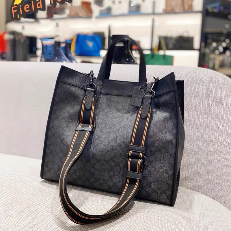 [Instant/Same Day]COACH 7674  077  8457  023  New Men's Bag Classic Logo Field Tote No. 40 Tote Bag Shoulder Bag Crossbody Bag Handbag  ttb