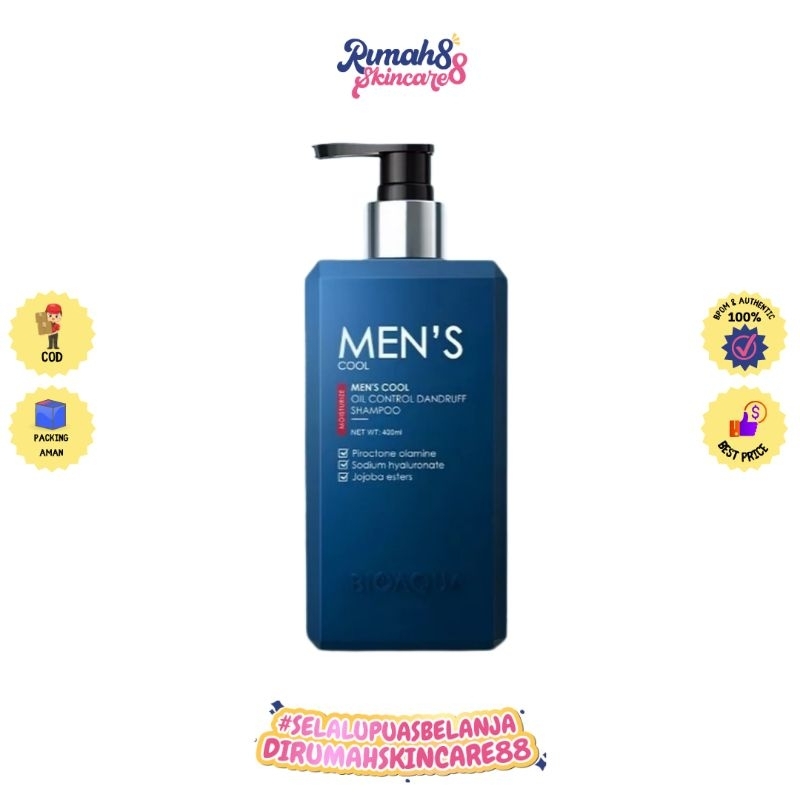 BIOAQUA Shampoo Anti Ketombe Men's Cool Oil Control Dandruff Shampoo 400ml