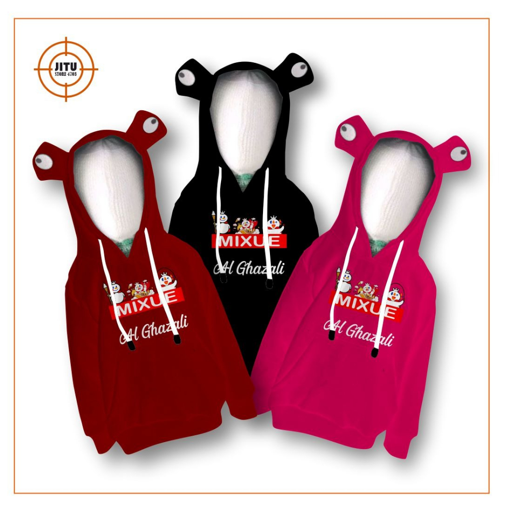 HOODIE MATA MIXUE LAKI-LAKI/PEREMPUAN BORDIR NAMA SUKA-SUKA