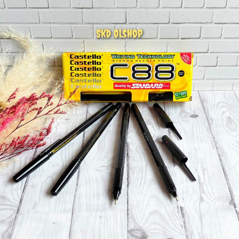 

PULPEN STANDART C88 CASTELLO Hitam (Isi 12+1 pcs)
