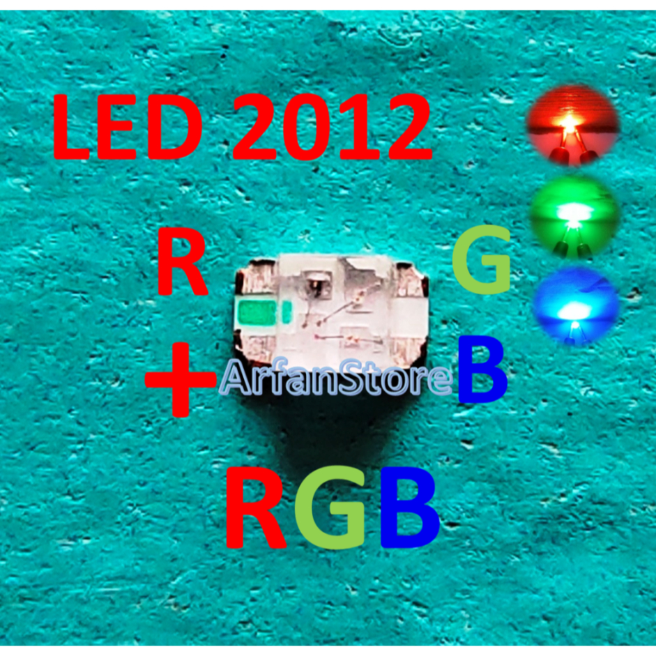 SMD LED 0805 RGB 2012 SMT Ultra Bright Chip Warna Merah Hijau Biru PER 10PCS