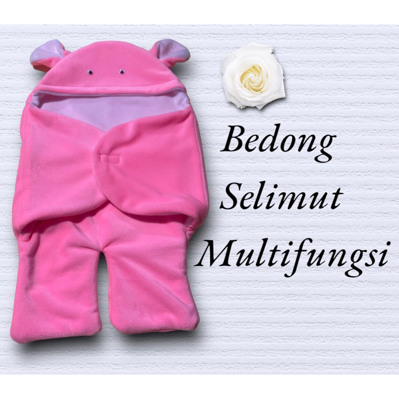 bedong selimut bayi multingfungsi dua lapis lembut dan tebal