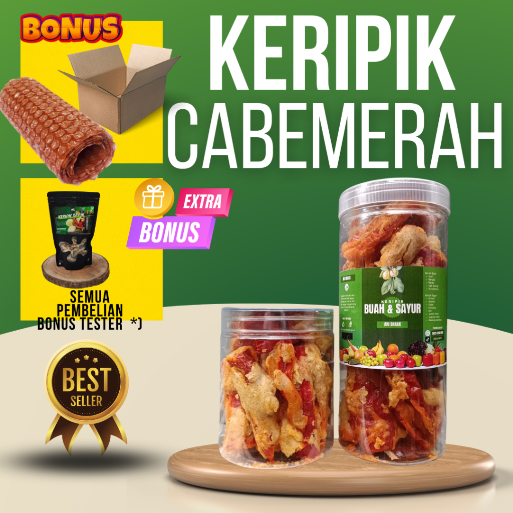 

Kripik Keripik Cabe Healthy Snacks Crispy Renyah Premium 50gr 100gr 200gr Halal