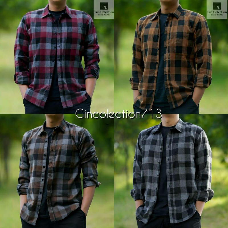 Flanel Premium Lengan Panjang Motif Kotak Kotak BestSeller