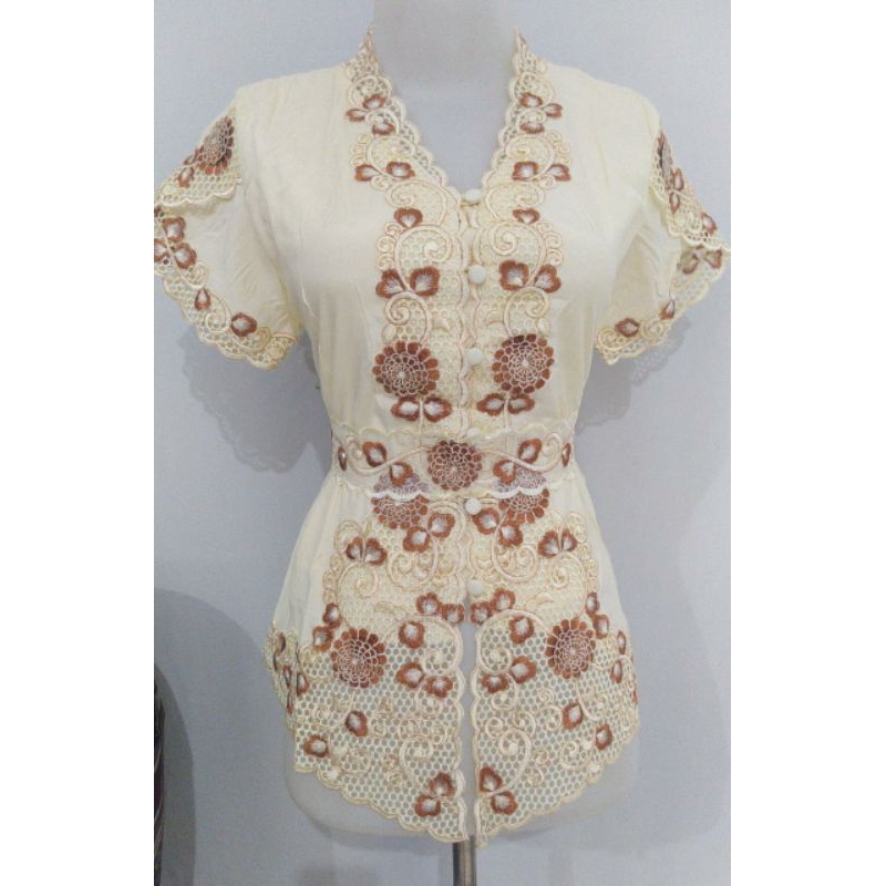 Atasan Kebaya Bordir Senada Brokat Encim Modern
