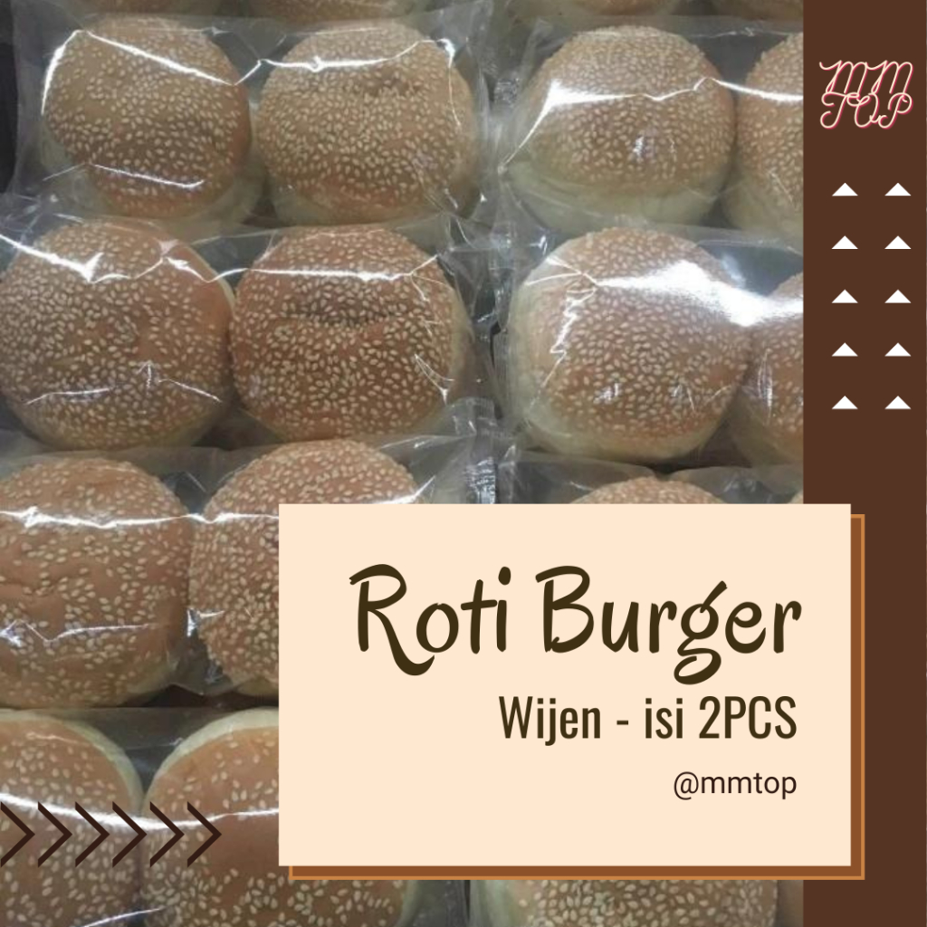 

Roti Burger isi 2 pcs Full Wijen
