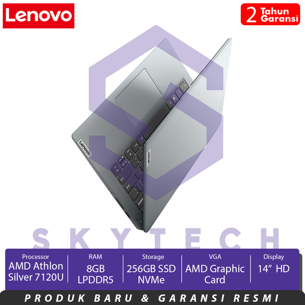 LAPTOP LENOVO IDEAPAD 1 14AMN7 6TID AMD ATHLON 7120U RAM 8GB SSD 256GB WINDOWS11+OHS 82VF006TID