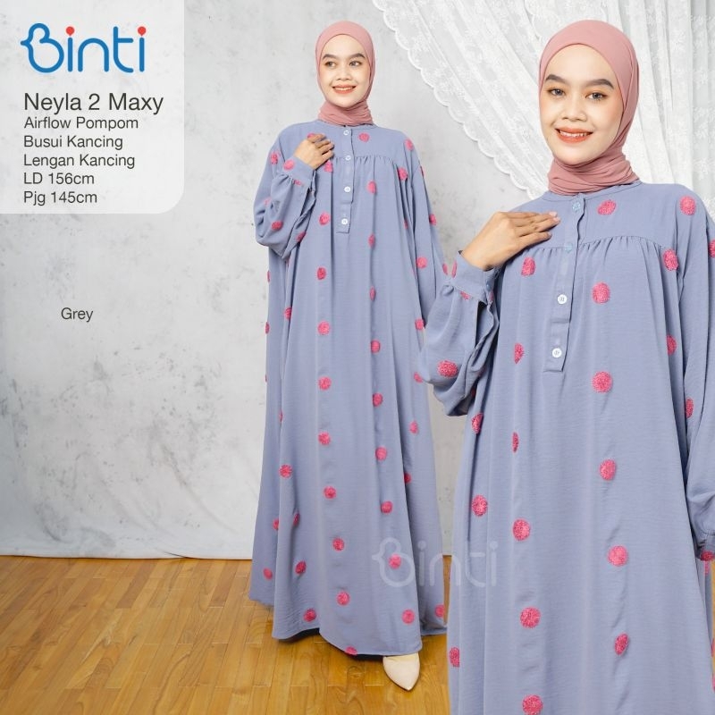 Dress Super Jumbo LD 156 XXXXXL Neyla Arneta Kalila Kamila Maxi Ori Binti Gamis Wanita Terbaru Murah