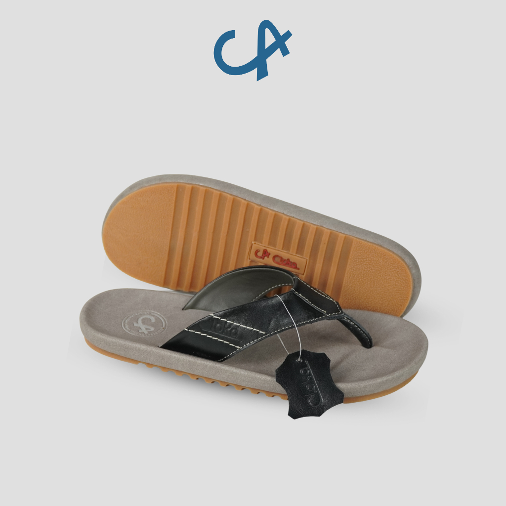 Sandal Jepit Pria Kasual Distro Santai Anti Slip Ringan Original Cloka Mallo Black