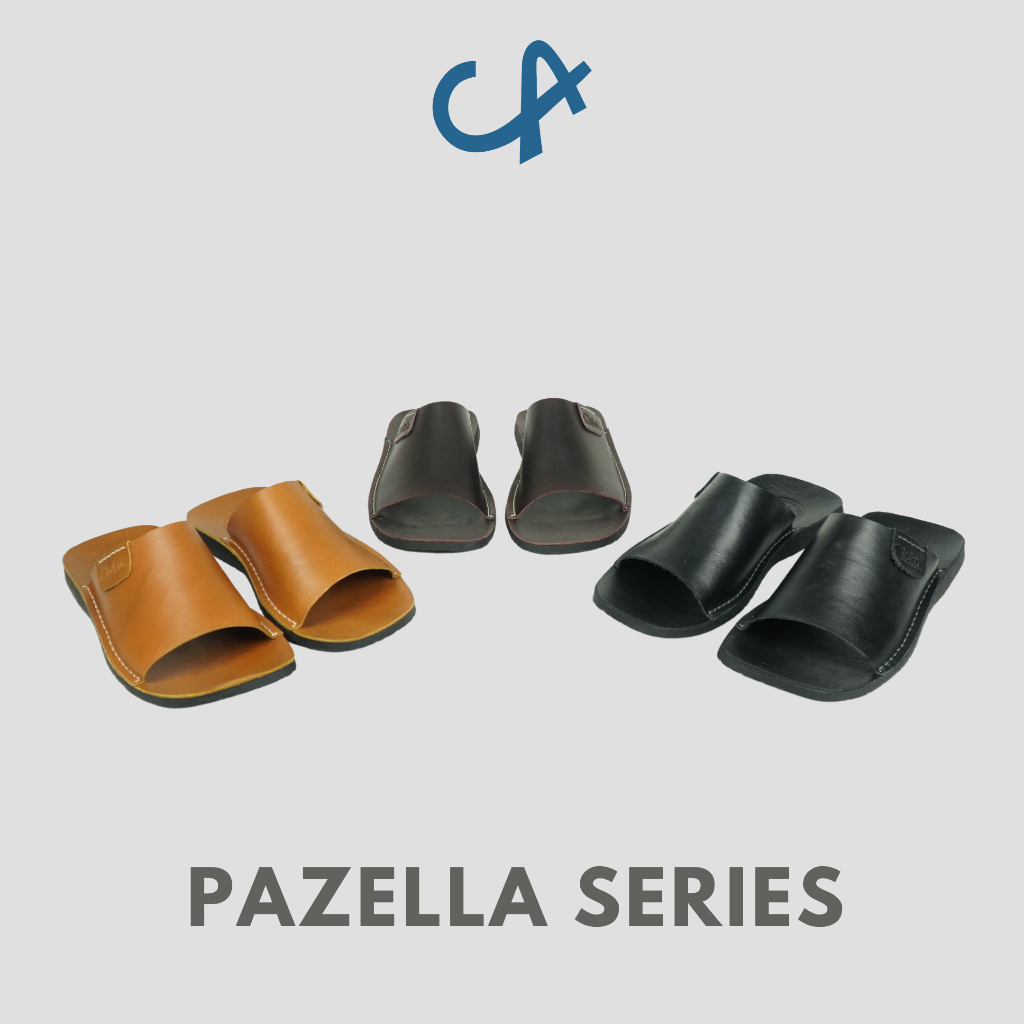 Sandal Pria Kulit Slide Cloka Pazella Genuine Leather