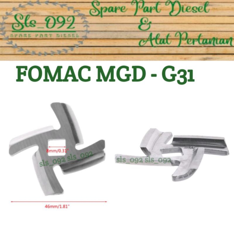 PISAU GILING DAGING FOMAC MGD G31(MESIN GILING DAGING FOMAC MGD G31