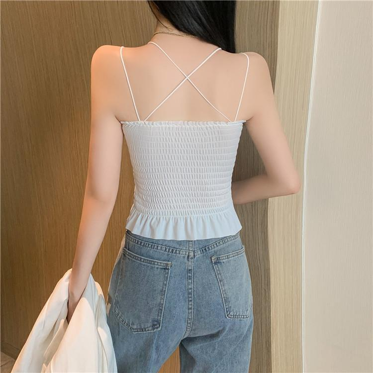 Tank Top Atasan Wanita Import Pendek Tanktop With Bra Fashion Mini Sexy Korean 897