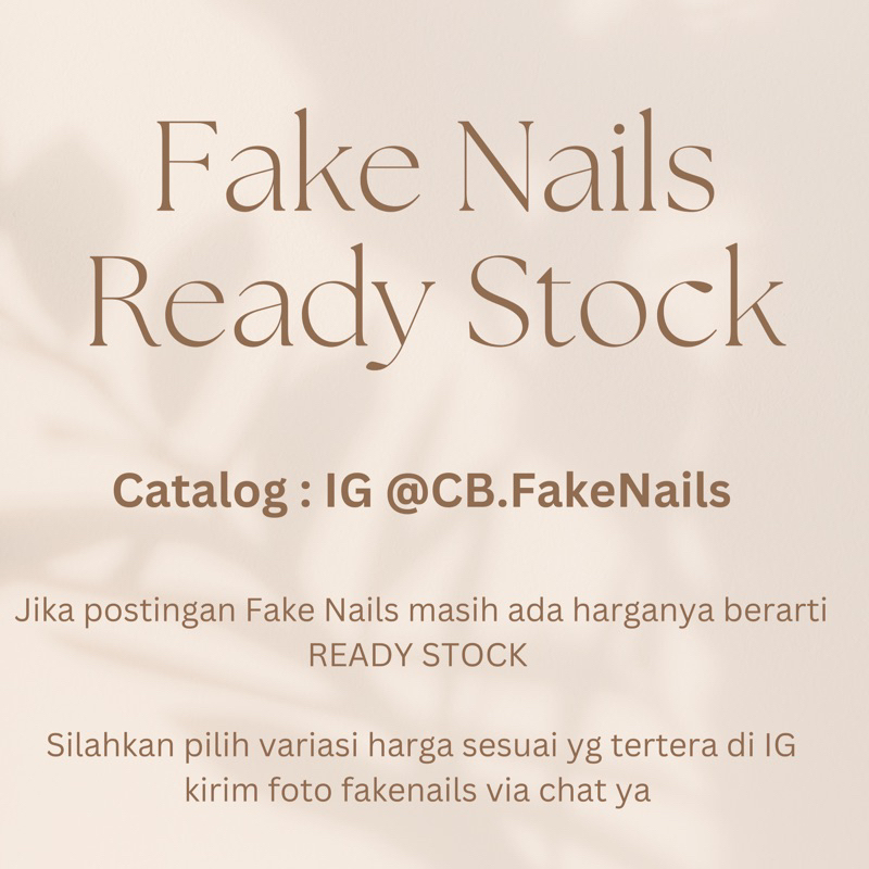 Fake Nails Premium (kuku palsu) by CB.FakeNails