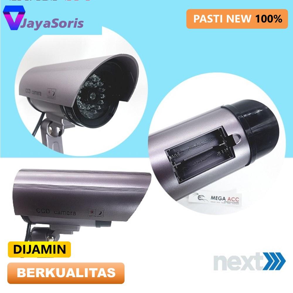 CCTV PALSU MIRIP ASLI LAMPU KAMERA PALSU FAKE REPLIKA TIRUAN DUMMY CAMERA SECURITY WATERPROOF MURAH JS28