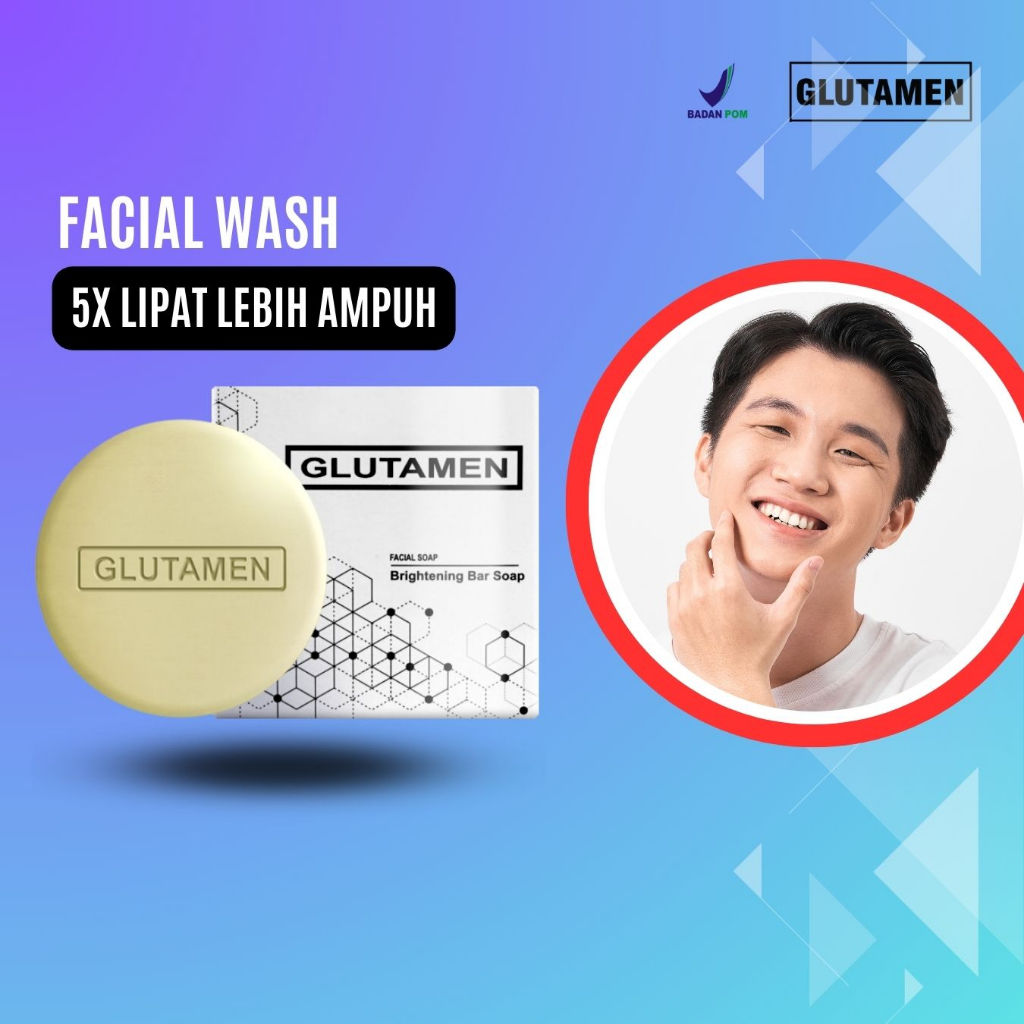 Sabun muka Glutamen Skincare glowing sabun wajah glowing sabun pemutih wajah pemutih wajah permanen 