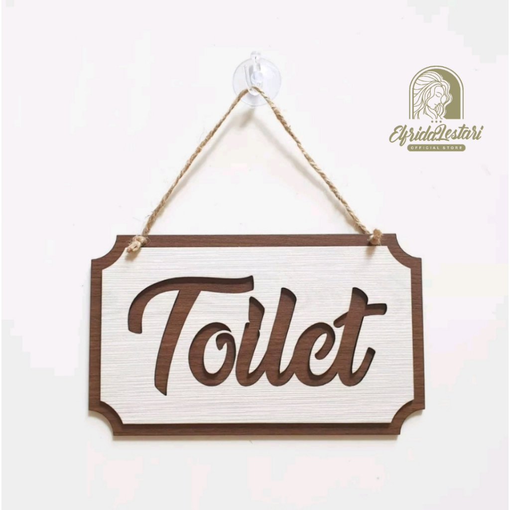 Sign Gantung Cafe/rumah makan/ kantor - TOILET