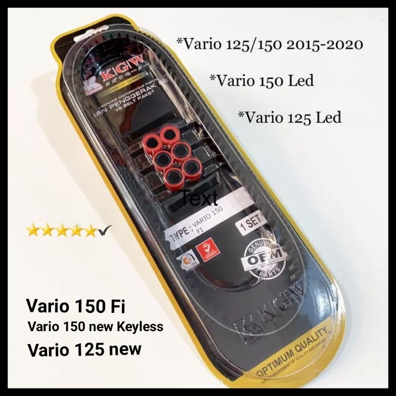 VANBELT V-BELT FULL SET ROLLER ORI KGW MOTOR VARIO 150 FI/VARIO 125 OLD LED/VARIO 150 OLD LED/VARIO 