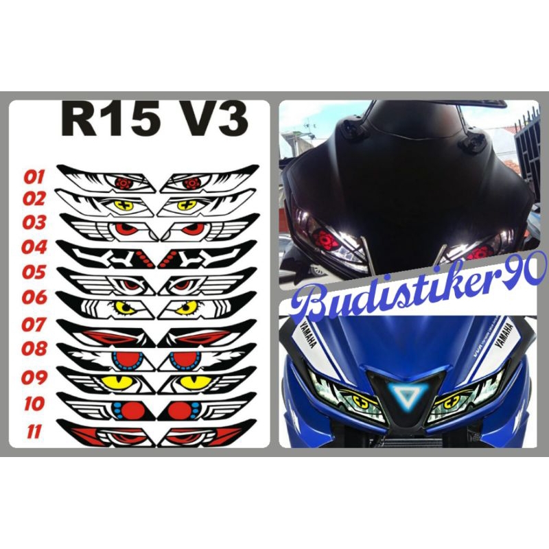 Stiker lampu depan R15 V3