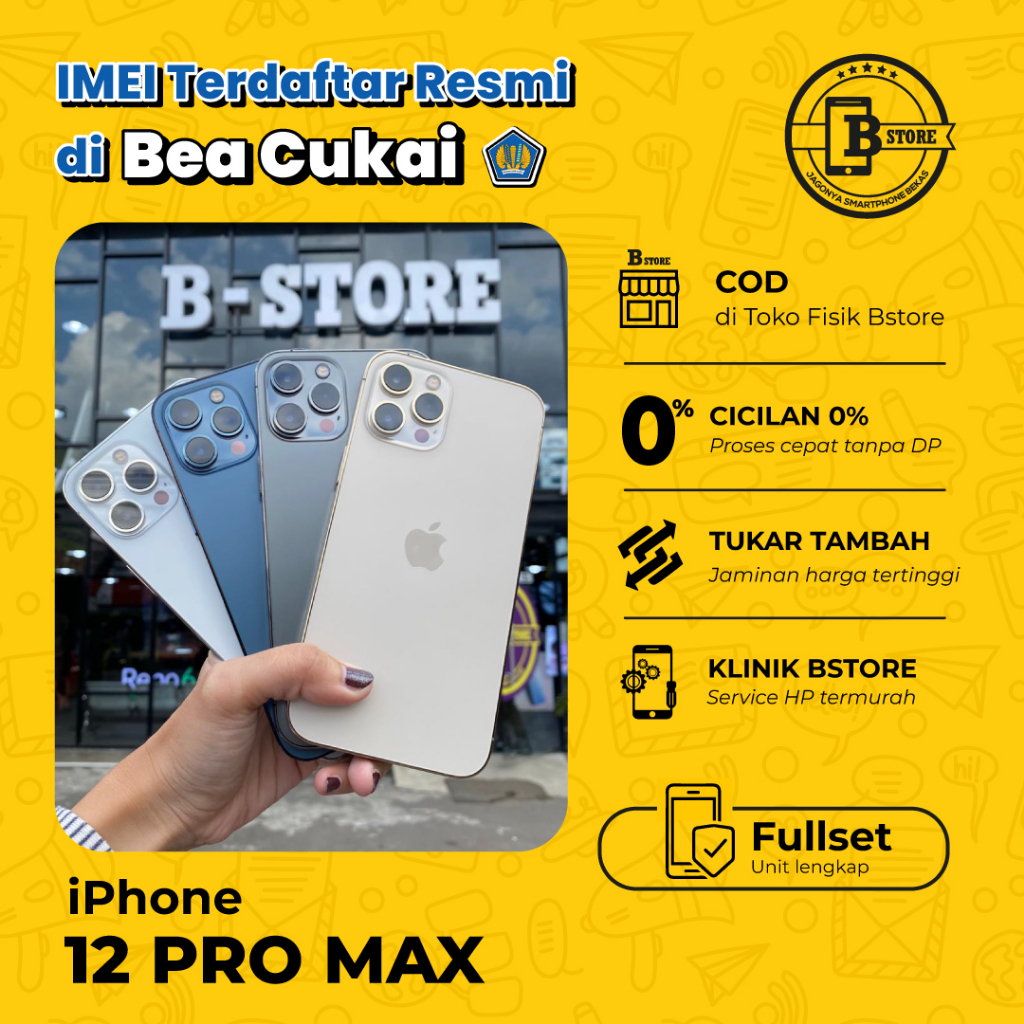 iPhone 12 Pro Max 512GB - Apple - Fullset - 512 GB - IMEI TERDAFTAR BEACUKAI