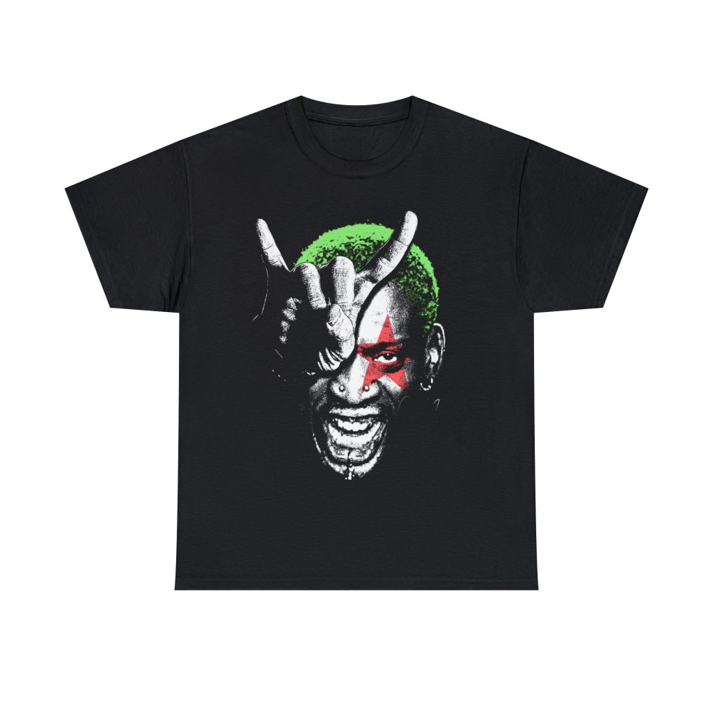 KAOS DENNIS RODMAN BAJU CHICAGO BULLS BASKET BOOTLEG | TSHIRT VINTAGE | KAOS OVERSIZE BLACK | WHITE 