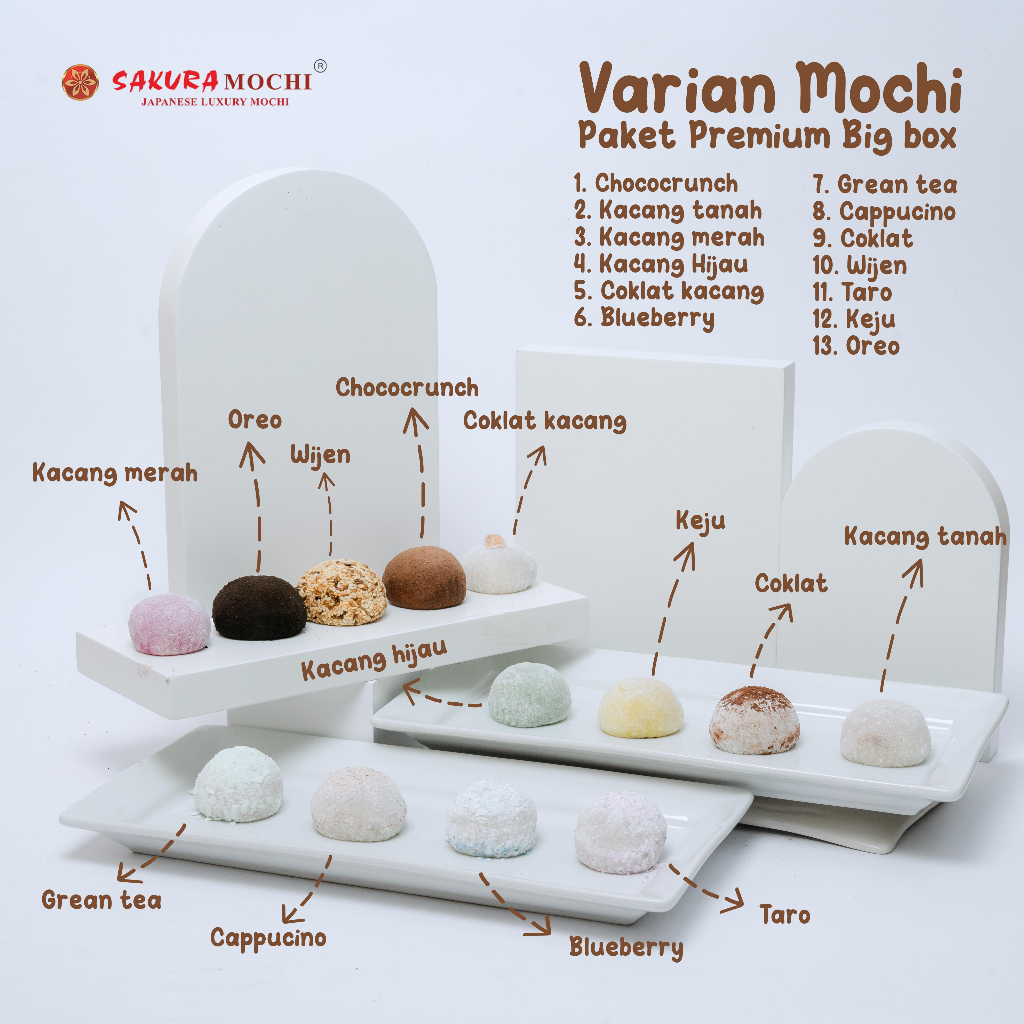 Medium Box Isi 12Pcs - Mochi Sakura - Sakura Mochi - Premium Medium Box- Mochi sakura jogja