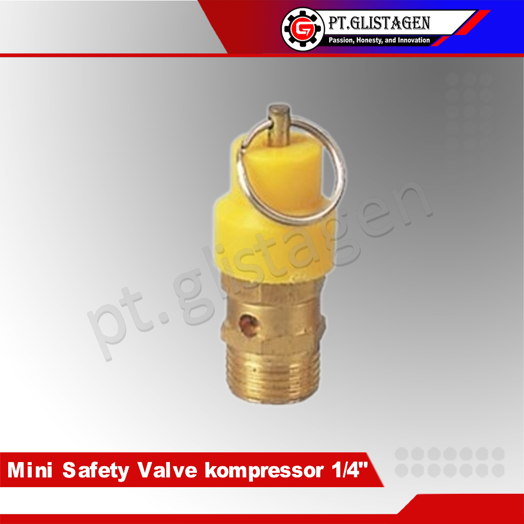 Mini Safety Valve Kompressor 1/4&quot;inch Pengaman Kompresor Drat 1/4&quot;inch