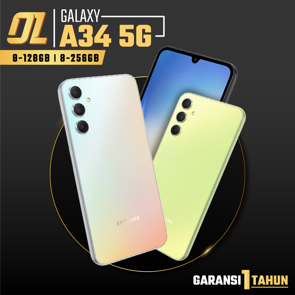 Samsung Galaxy A34 5G 8/128 8/256 GB RAM 8 ROM 128 256 8GB 128GB 256GB SEIN HP Smartphone Android