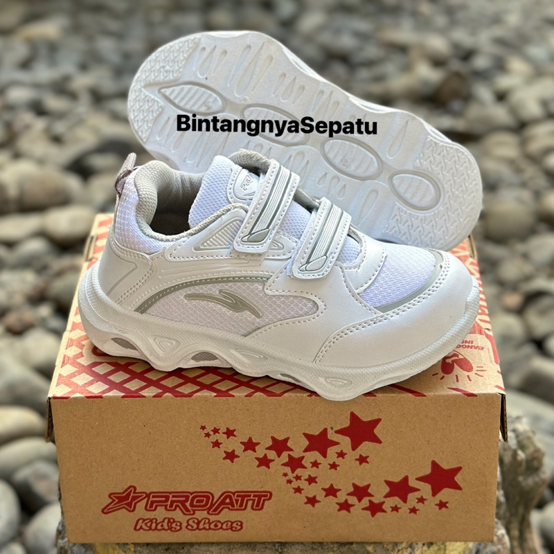 SEPATU ANAK PRO ATT PUTIH POLOS 30-33