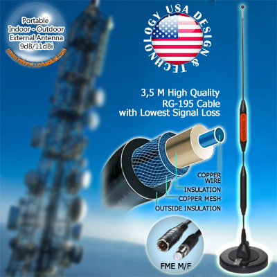 ANTENA OMNI PORTABLE MODEM TELKOMSEL HUAWEI E5186 B593 B310 B315 B535 Orbit PRO STAR 3 H1 N1