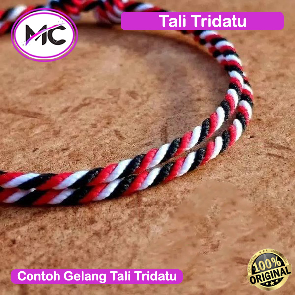 Tali Tridatu 1 mm 1,5 mm 2 mm Benang Tridadu Bahan Membuat Gelang Asli Tali Dekorasi Kerajinan DIY