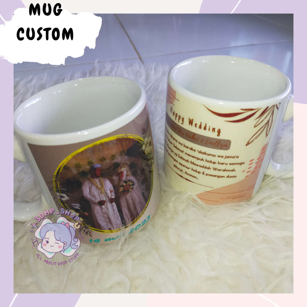 [MOHON TAMBAH BUBLE WRAP] MUG GELAS CANGKIR CUSTOM REQUEST GAMBAR