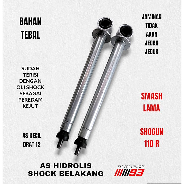 AS HIDROLIS SHOCK SHOK SKOK BELAKANG MOTOR BEBEK SUZUKI - SMASH OLD LAMA , SHOGUN 110 R