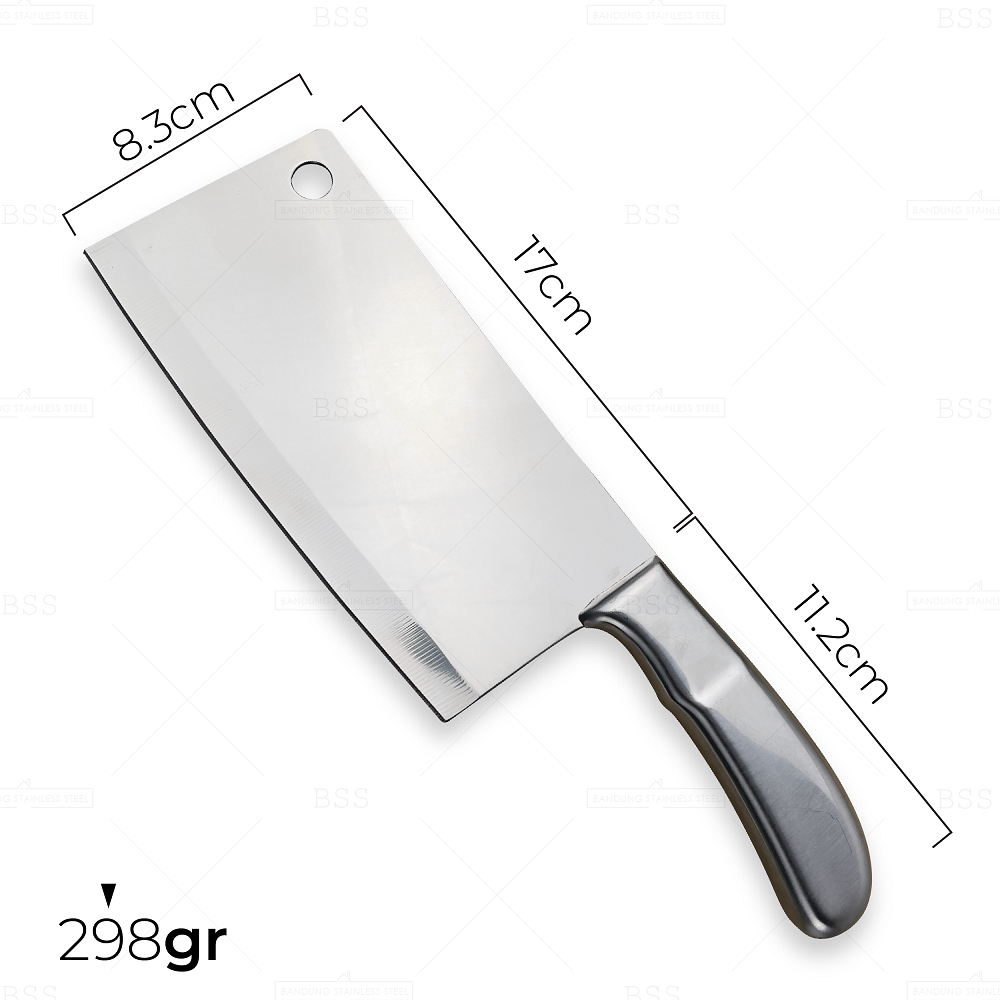 Pisau Daging Cincang Tajam 19cm Stainless Dapur Serbaguna Cleaver Butcher knife Tulang Qurban Chopper Multifungsi