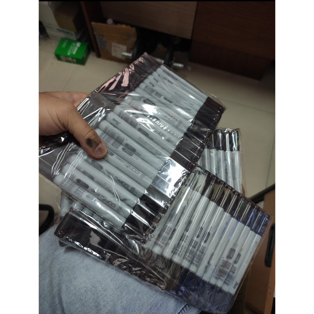 

Arm copic hitam penebal crayon dual tip satuan economis ciao satuan