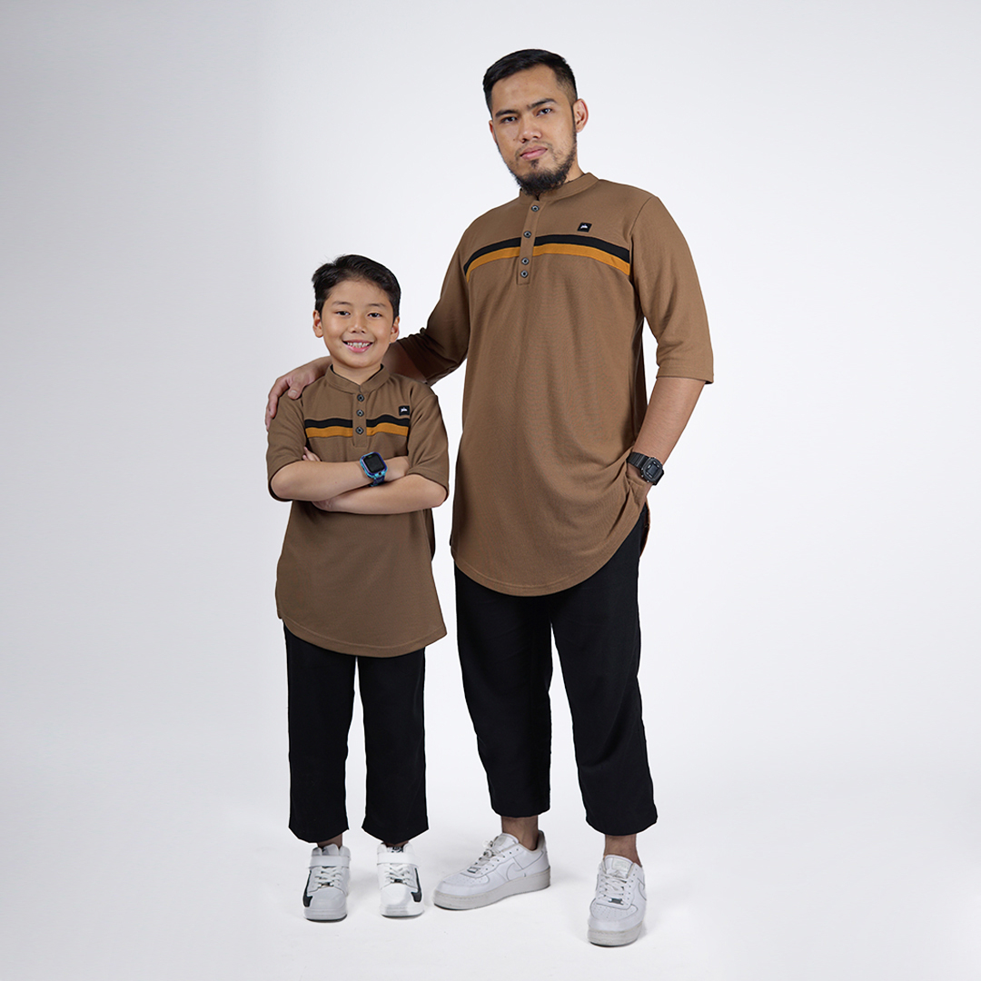 Koko Kurta Pria Couple Baju Muslim Kurta Zubair Ayah Dan Anak Laki Laki - All Variant