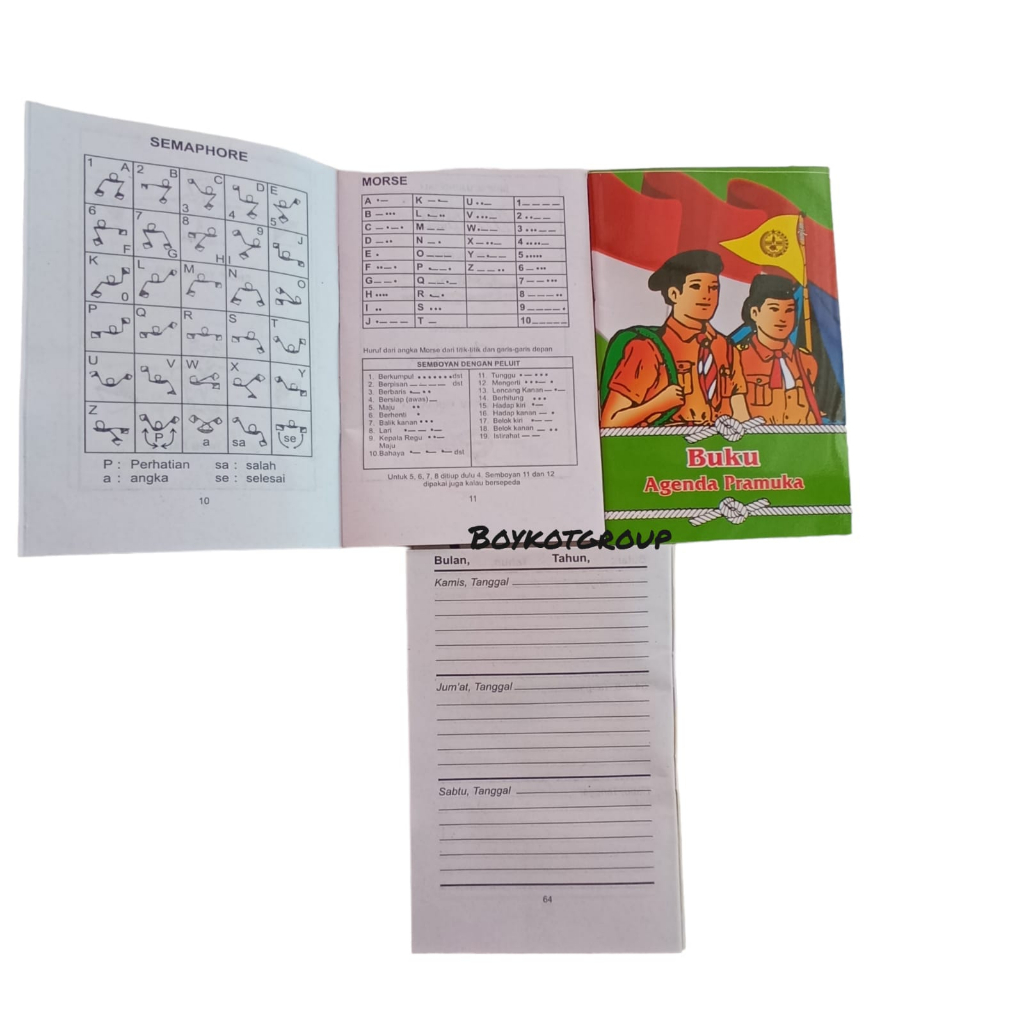 buku agenda pramuka hijau hvs 64 halaman 20biji