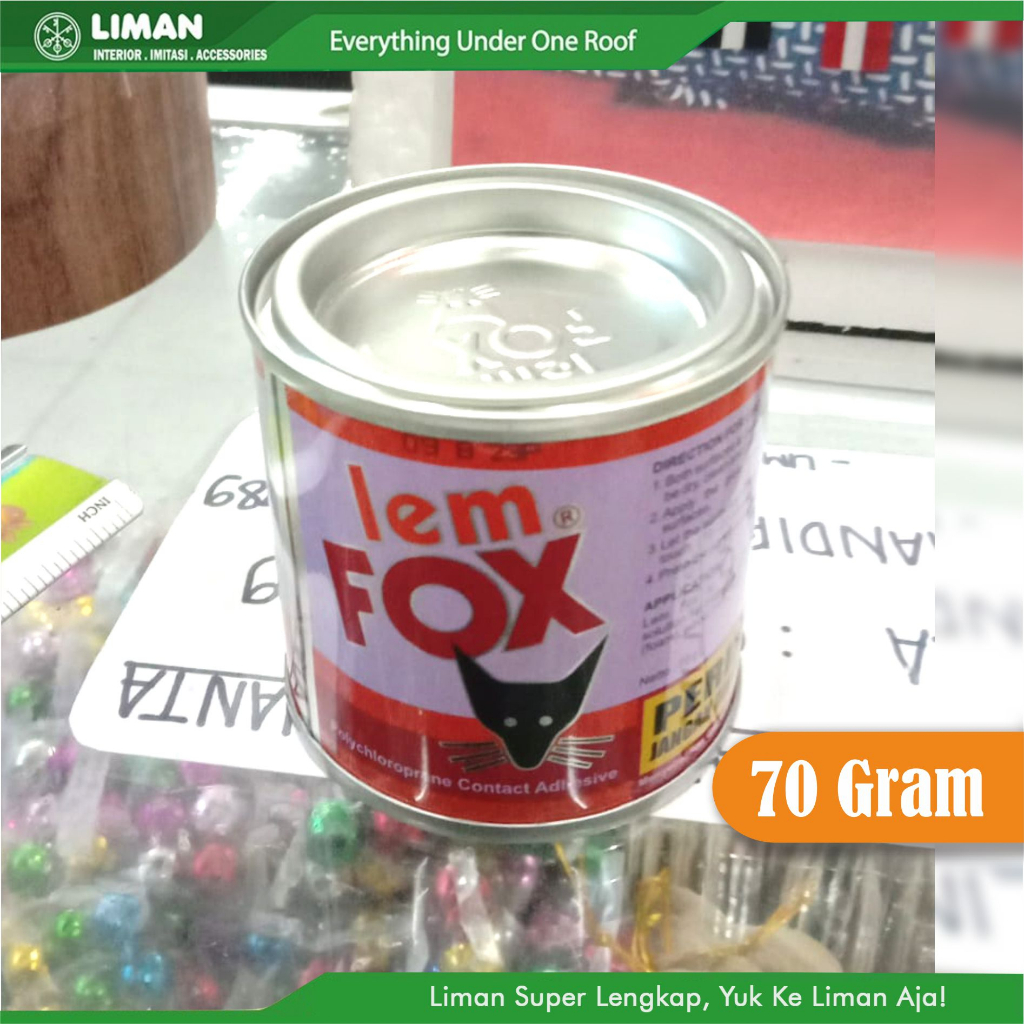 Lem Fox Merah 70 / Lem Sepatu / Lem Kulit / Karpet / dll