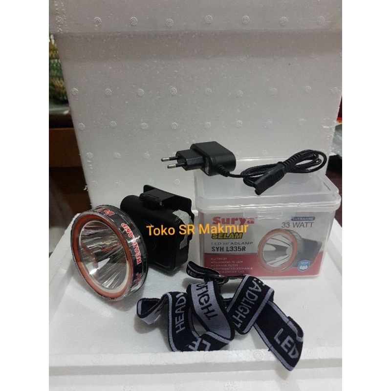 Senter kepala surya 33 watt SYH L335R water resistant