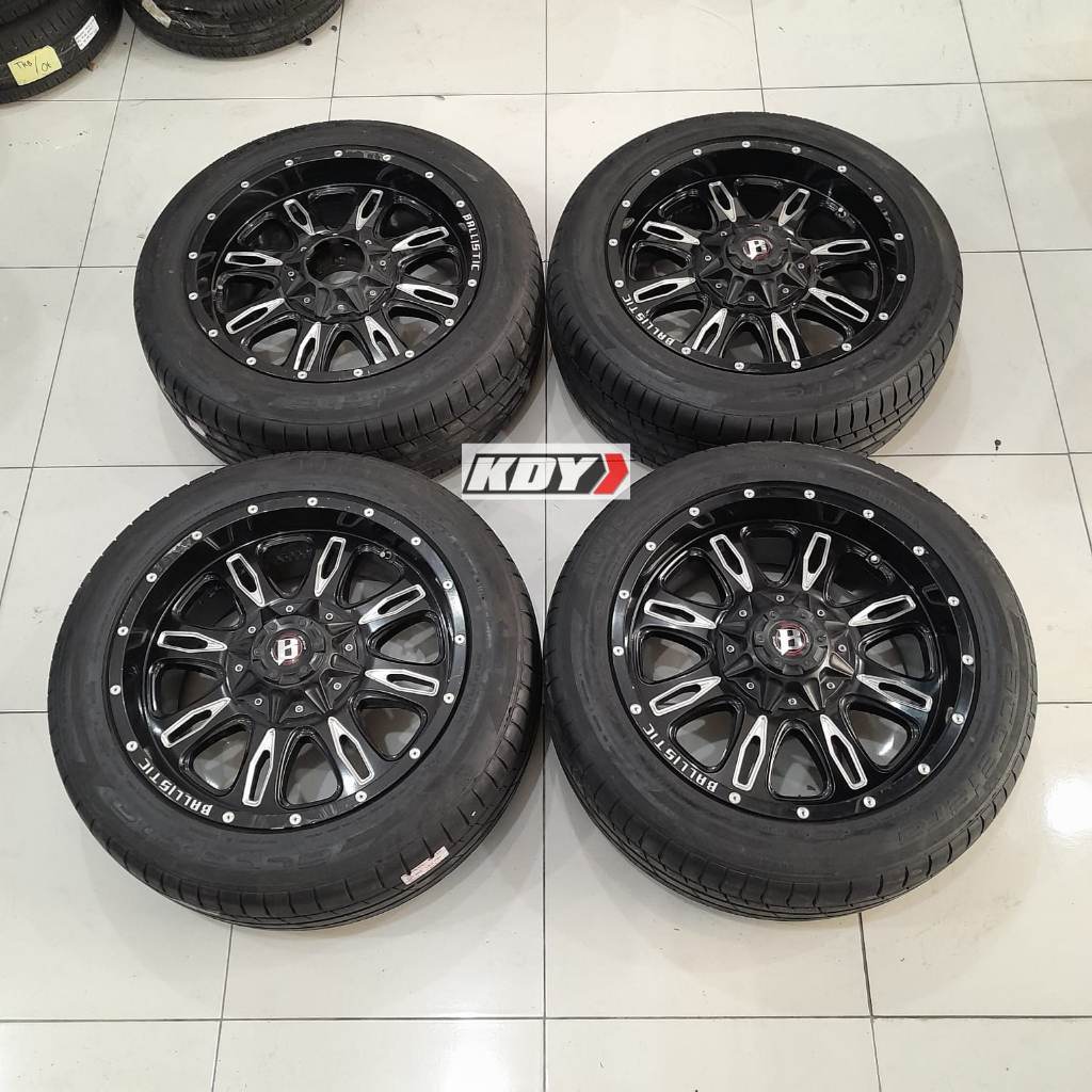 Velg Mobil Seken Model Balistick Ring 20 + Ban Copotan 265 50 R20