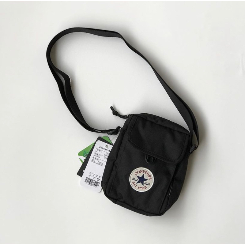 Sling Bag Converse Original Full Black/ Tas Pria