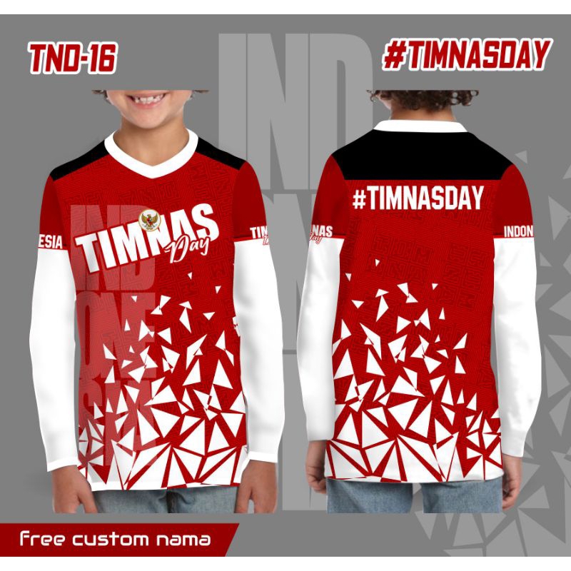 Jersey Timnas day anak baju kaos timnas day lengan panjang