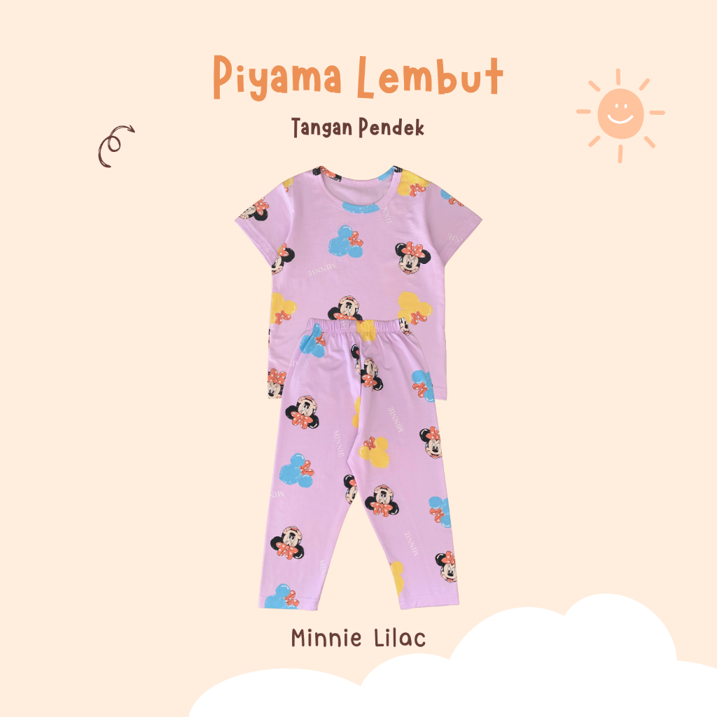 Piyama Anak Lembut Piyama Bayi Setelan Anak Perempuan Baju Tidur Anak Usia 1-10 Tahun