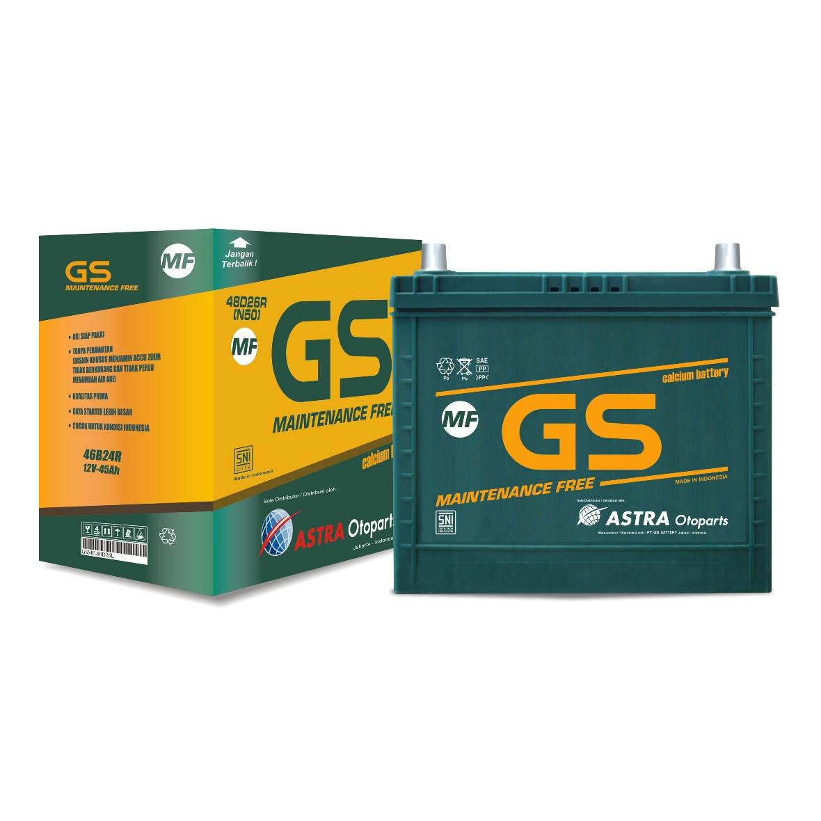 Aki Accu GS Astra MF (Kering) NS60 S Toko Surabaya