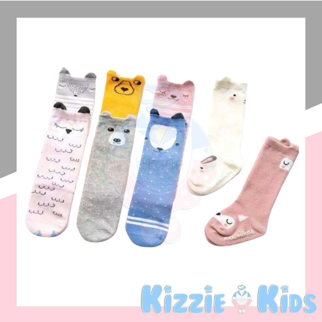 Kizzie Kaos Kaki Korea baby Panjang / Kaos Kaki Anti Slip Bayi