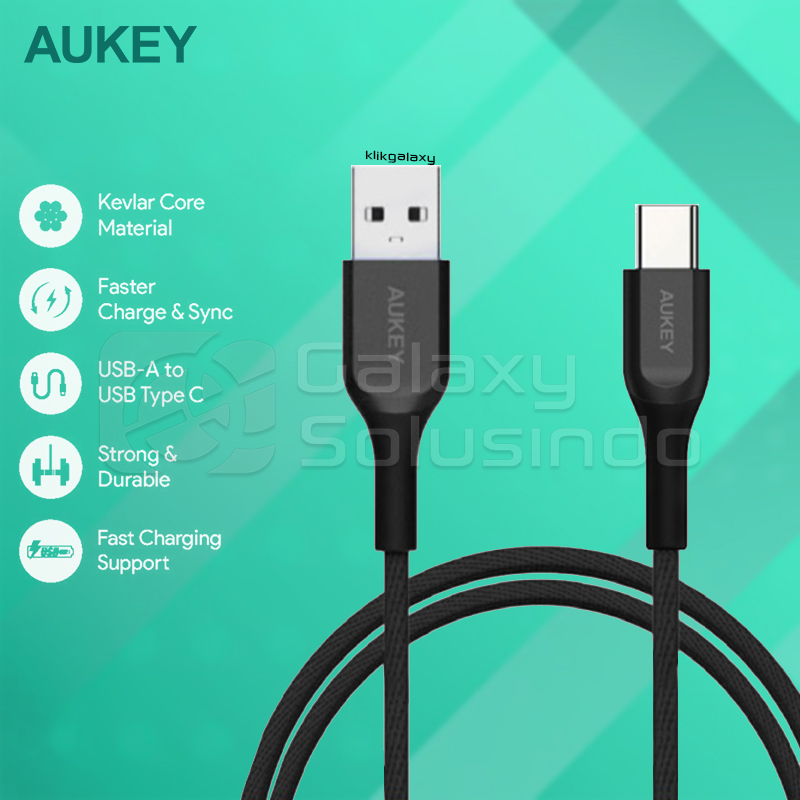 AUKEY CB-AKC1 Impulse Titan USB A To USB Type-C Kevlar Cable - 1.2M